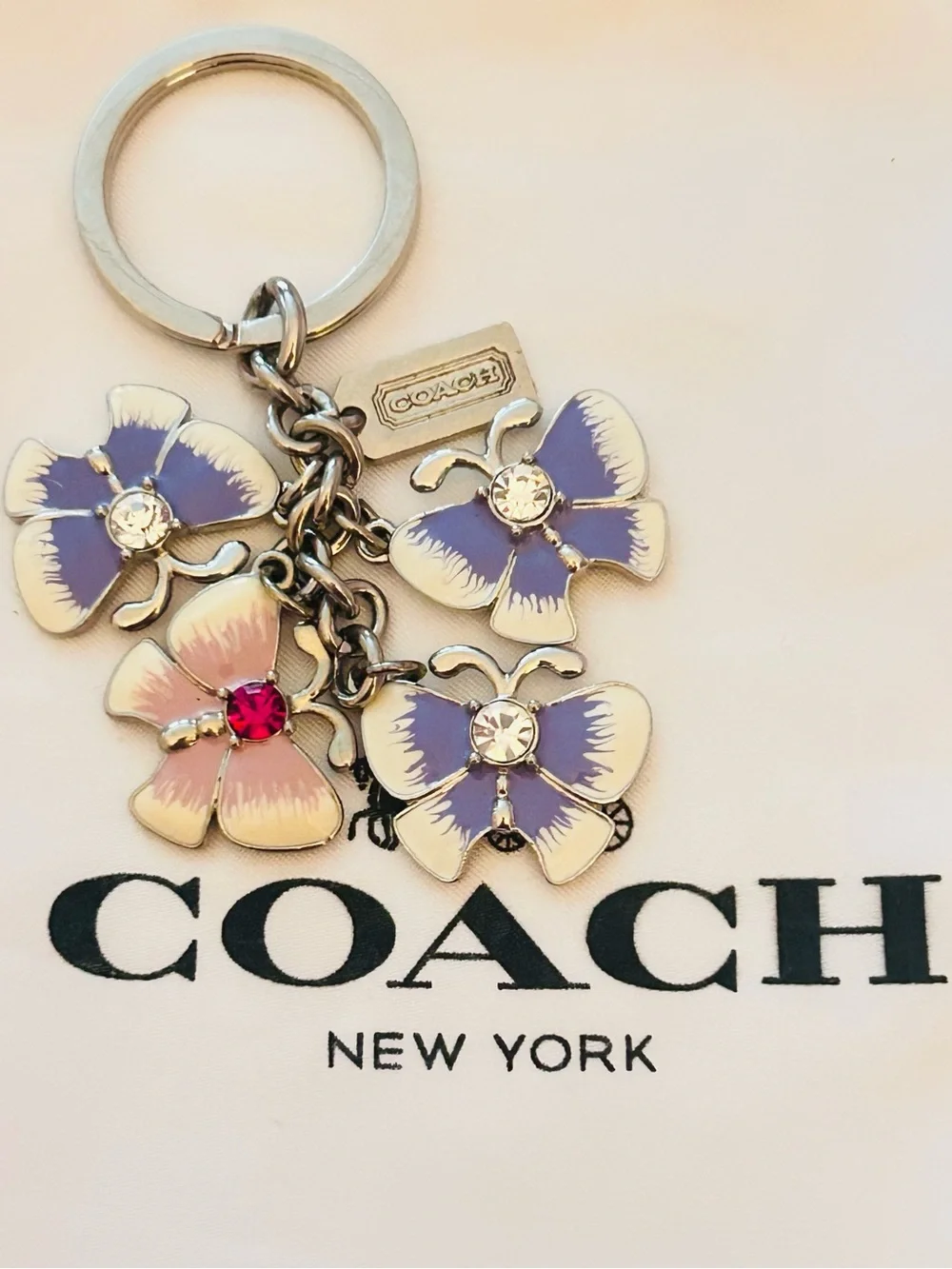 EXTREMELY RARE Coach Y2K Butterfly Charm Keychain/ Bag Charm